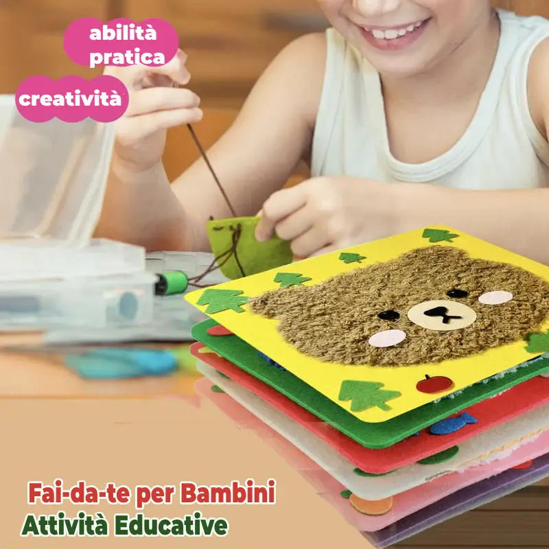 Kit in Lana  per Bambini – Libera la Creatività ad Ogni Punto!