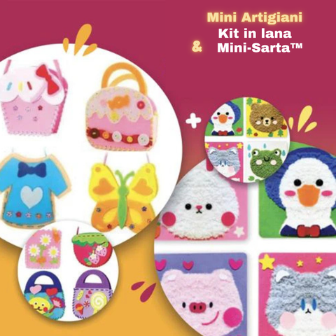 Kit in Lana  per Bambini – Libera la Creatività ad Ogni Punto!