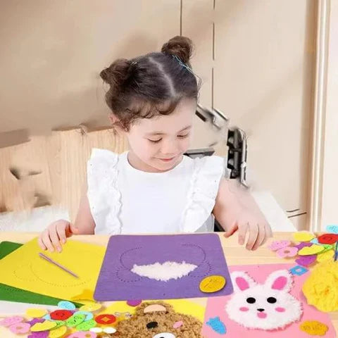 Kit in Lana  per Bambini – Libera la Creatività ad Ogni Punto!